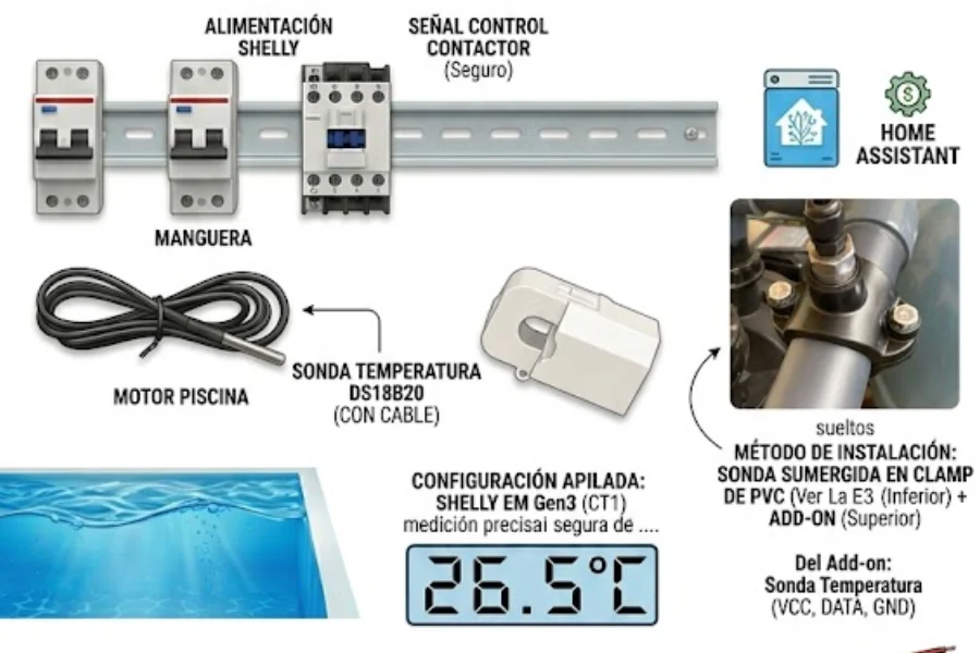 Pack Profesional Domótico para Piscina: Control, Temperatura y Consumo Real - Image 3