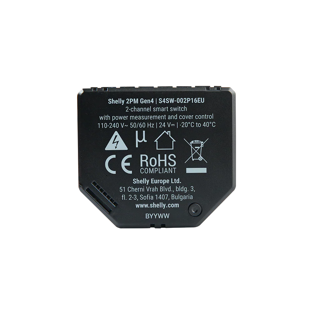 Shelly 2PM Gen4 — Doble Relé WiFi+Zigbee con Medidor de Energía - Image 4