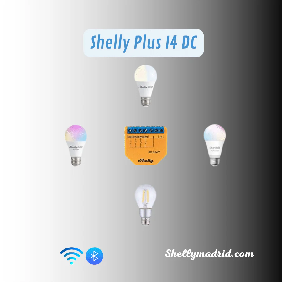 Shelly Plus I4 DC — Controlador WiFi de 4 Entradas en Corriente Continua - Image 5