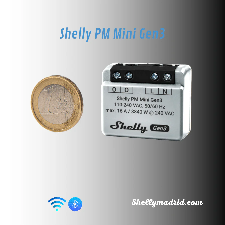 Shelly PM Mini Gen3 — Medidor de Potencia WiFi Gen3 Compacto - Image 3