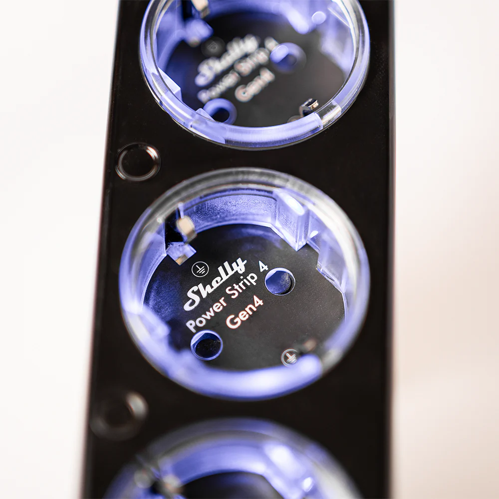 Shelly Power Strip 4 Gen4 Negra — Regleta Inteligente WiFi con Matter - Image 3