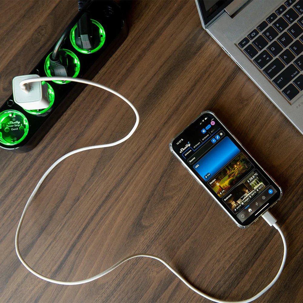 Shelly Power Strip 4 Gen4 Negra — Regleta Inteligente WiFi con Matter - Image 5