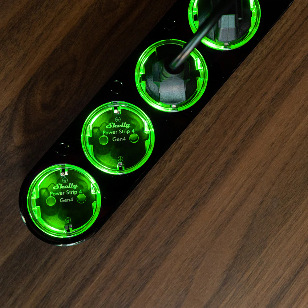 Shelly Power Strip 4 Gen4 Negra — Regleta Inteligente WiFi con Matter - Image 6