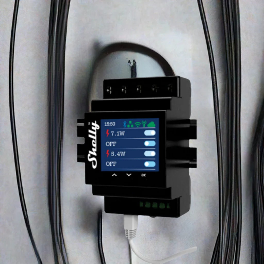 Shelly Pro 4PM v2 — Relé DIN 4 Canales con Medidor de Energía - Image 4