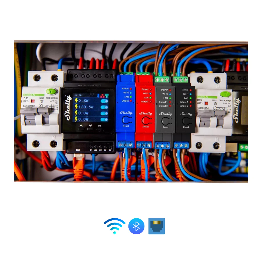 Shelly Pro 4PM v2 — Relé DIN 4 Canales con Medidor de Energía - Image 6