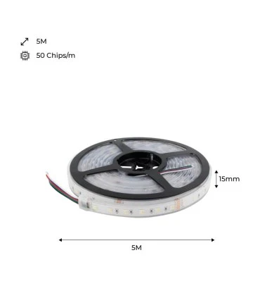 Tira LED RGBWW 19W/m 24V IP67 5m - Image 4